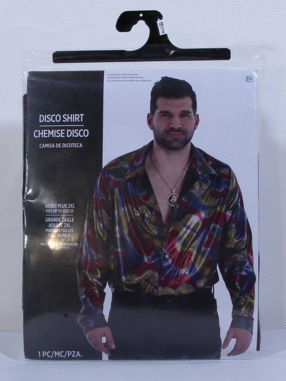 Amscan Multi-Color Metallic Pattern Disco Shirt NWT